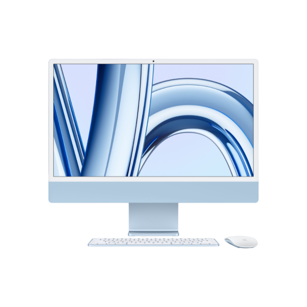 Apple Imac 24-inch Blauw (m3) - 8-core Cpu 10-core GPu 8gb 256gb Magic Keyboard Met Touch Id (4066617187950)