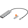 Koop BlueBuilt 4-Poorts USB-A/C 3.0 Hub - 8720627625432